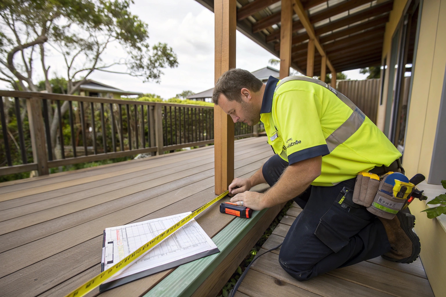 Professional deck extension assessment and structural evaluation process, Sunshine Coast