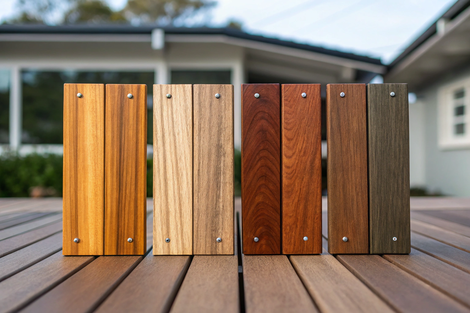 Professional close-up photograph of timber fence material